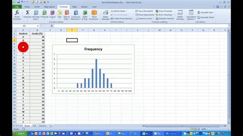 plotting frequency distribution in excel